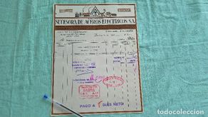 Facturas antiguas: 1937...Comite Obrero de Control..CNT..Tranvias de Barcelona..Taller Colectivo,Factura